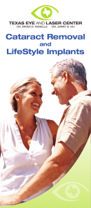 Cataract Removal LifeStyle Implants
