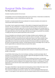 Surgical Skills Simulation - the Royal College of Ophthalmologists