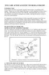 EYE CARE AFTER ACOUSTIC NEUROMA SURGERY