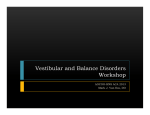 Vestibular and Balance Disorders Workshop