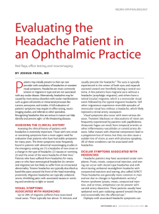 Evaluating the Headache Patient in an Ophthalmic Practice