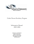 Ocular Disease Residency Program Information Manual 2005-2006