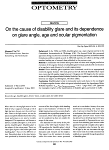 On the cause of disability glare and its dependence on glare angle
