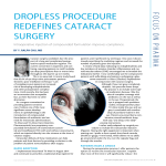 dropless procedure redefines cataract surgery