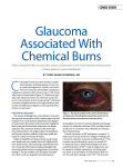 Glaucoma associated With chemical Burns