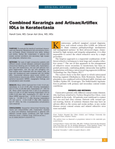Combined Kerarings and Artisan/Artiflex IOLs in Keratectasia