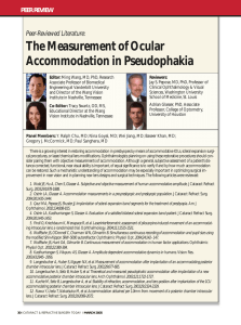 The Measurement of Ocular Accommodation in
