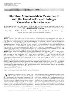 Objective Accommodation Measurement with the