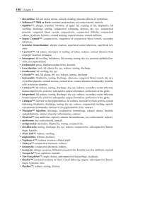 • idoxuridine: lid and ocular edema, corneal clouding, punctate