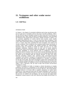 11. Nystagmus and other ocular motor oscillations