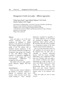 Management of sixth nerve palsy – different approaches