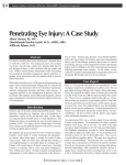 Penetrating Eye Injury: A Case Study Abstract Shane Havens, BS, M4