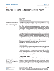 How to promote and preserve eyelid health Clinical Ophthalmology Dove press