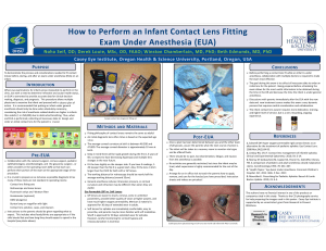 How to Perform an Infant Contact Lens Fitting  Exam Under Anesthesia (EUA)