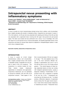 Intrapunctal nevus presenting with inflammatory symptoms Case Report