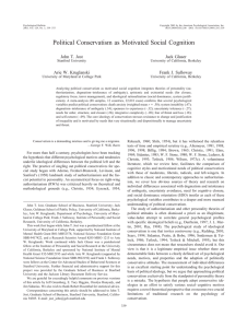 Political Conservatism as Motivated Social Cognition