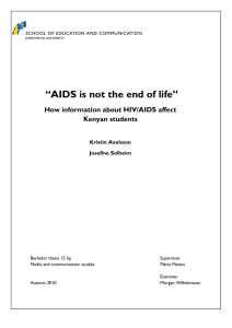 AIDS is not the end of life