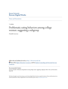 Problematic eating behaviors among college women: suggesting a