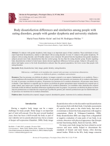 Body dissatisfaction differences and similarities among people with