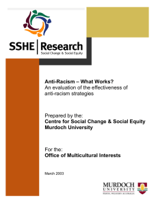 Anti-Racism – What Works? - Office of Multicultural Interests