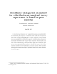 The effect of immigration on support for redistribution re
