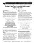 IP-54: Designing a Rural Leadership Program and Curriculum
