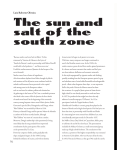 The sun and salt of the south zone