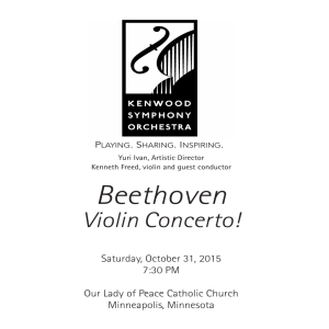 Beethoven Violin Concerto - Kenwood Symphony Orchestra