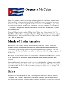 Orquesta MaCuba Music of Latin America Salsa