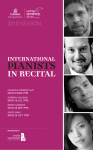the International Pianists in Recital program book (7 Mar