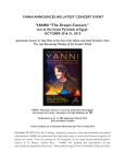 YANNI “The Dream Concert,”