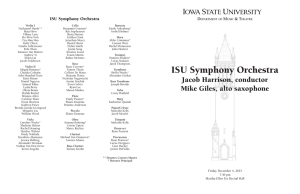 ISU Symphony Orchestra - Iowa State University MUSIC