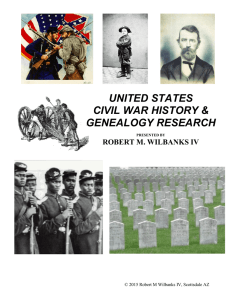 Wilbanks-Civil.War.Handout - Mesa FamilySearch Library