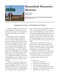 Shenandoah Mennonite Historian - MennoniteArchivesofVirginia.net