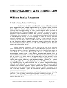Rosecrans Essay - Essential Civil War Curriculum
