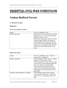 Nathan Bedford Forrest - Essential Civil War Curriculum