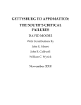 gettysburg to appomattox: the south`s critical