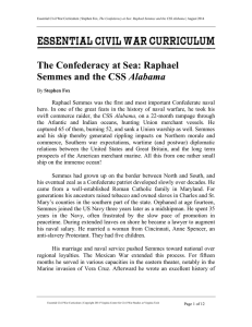 Raphael Semmes and the CSS Alabama Essay