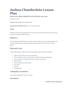 Joshua Chamberlain Lesson Plan