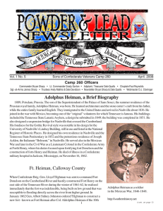 Adolphus Heiman, a Brief Biography Ft. Heiman, Calloway County