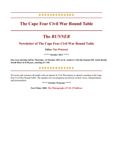 The Cape Fear Civil War Round Table The RUNNER