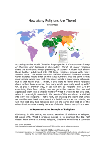 How Many Religions Are There?