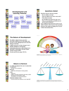 Developmental and Learning Theories