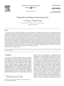 Telemetric recording of neuronal activity