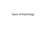 Types of Psychology