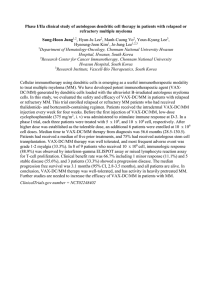 Phase I/IIa clinical study of autologous dendritic cell therapy