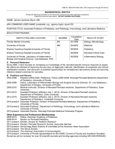 Biosketch - University of Florida