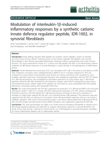 Arthritis Res. Ther. 13:R129 - Centre for Microbial Diseases and