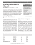 New Generation Vaccine Adjuvants