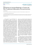 Special Issue on Immune Responses in Tumors